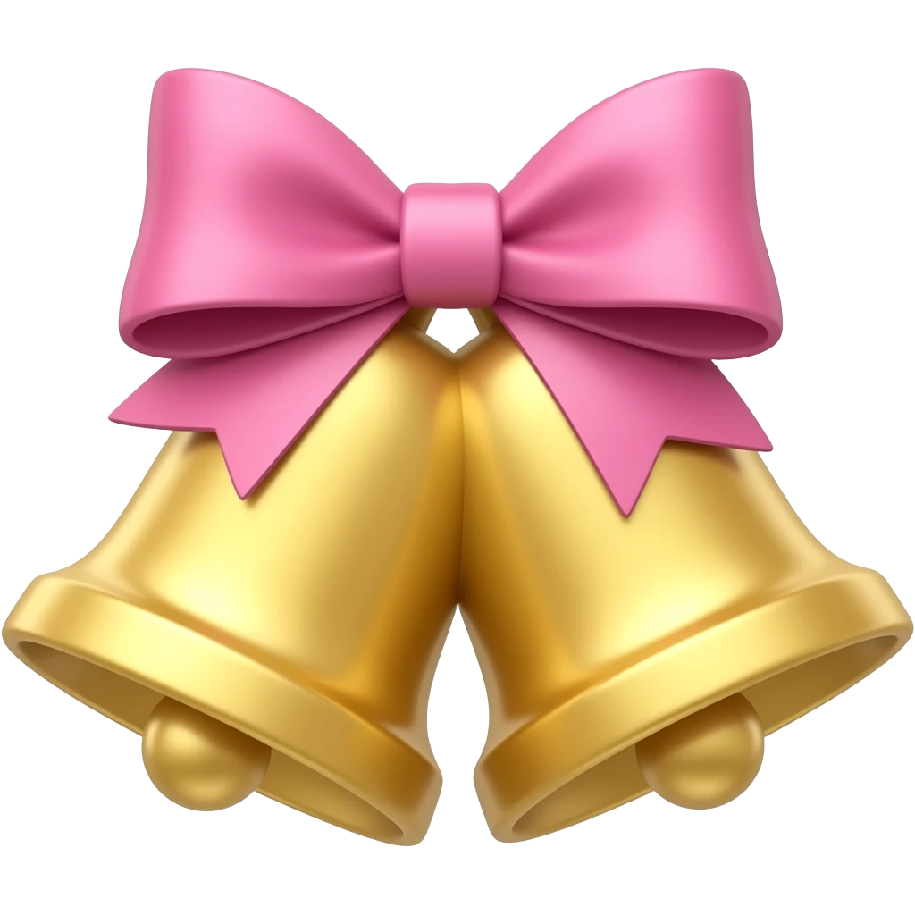 bell with pink bow emoji
