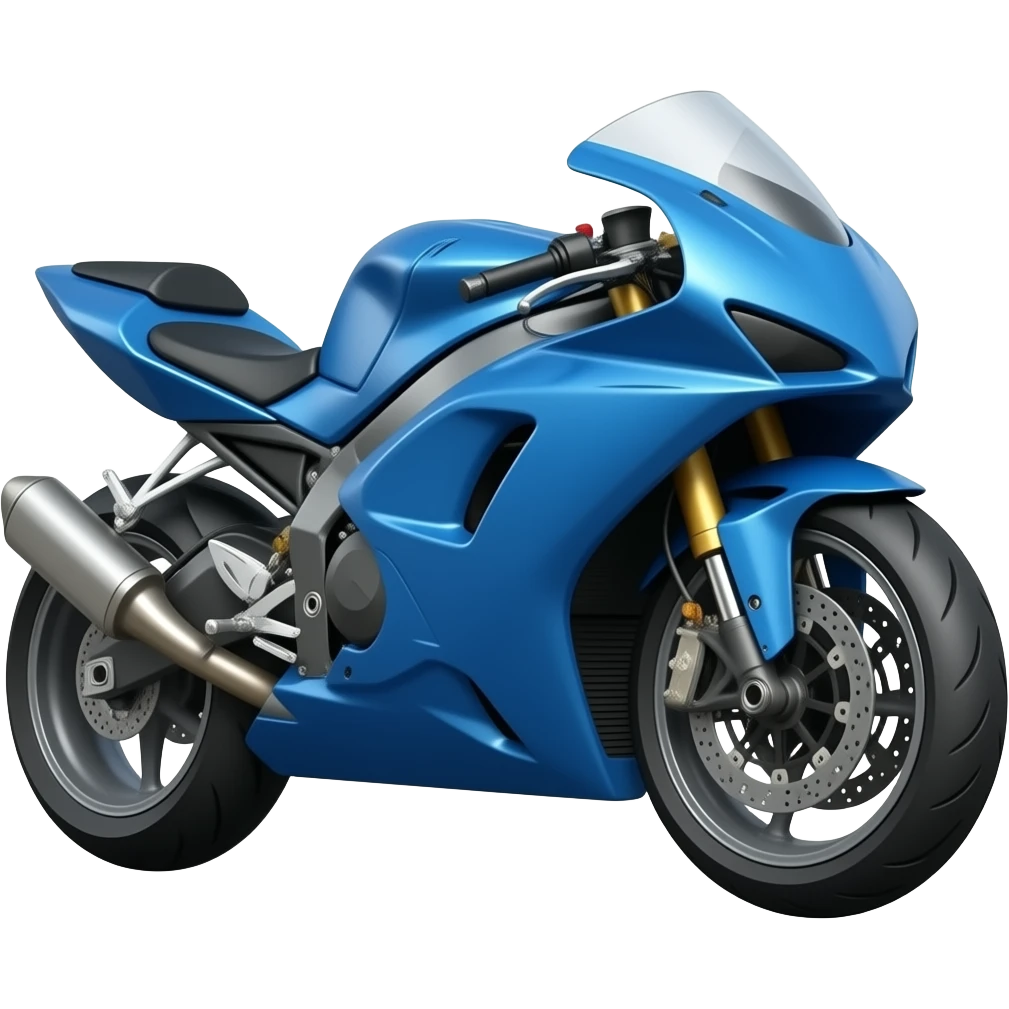 blauwe race motor emoji
