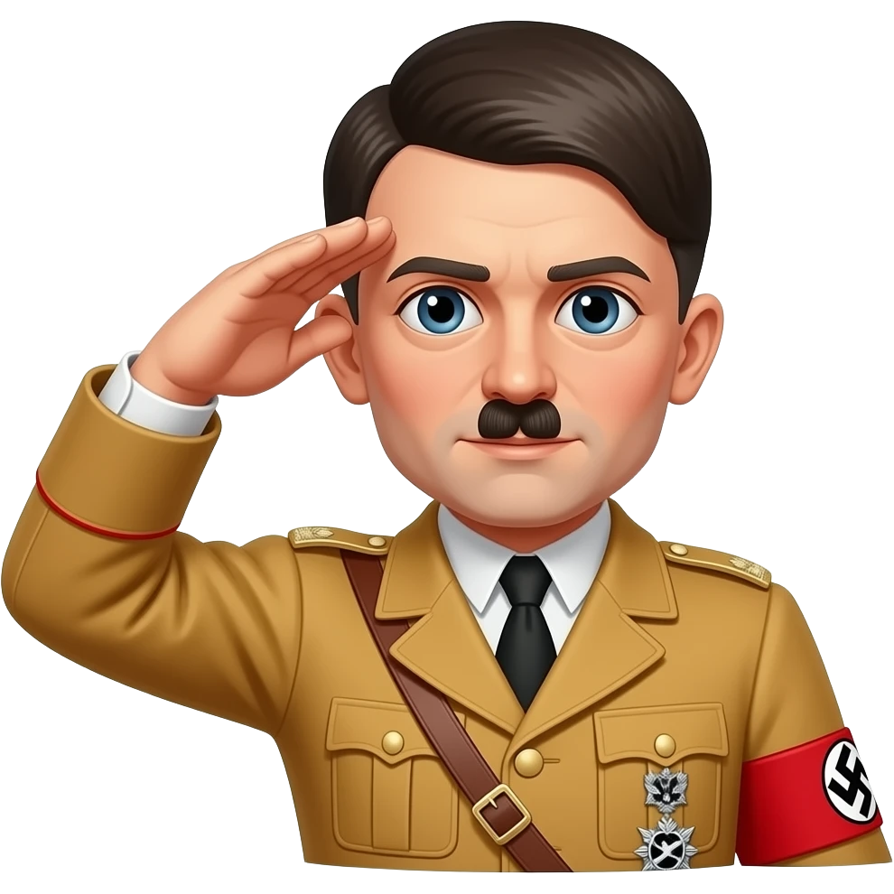 Hitler avec son uniforme nazi qui salut emoji