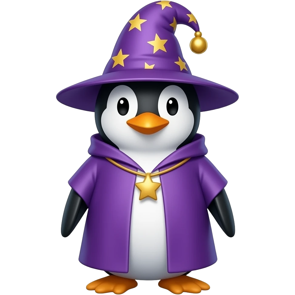 Penguin Wizard emoji