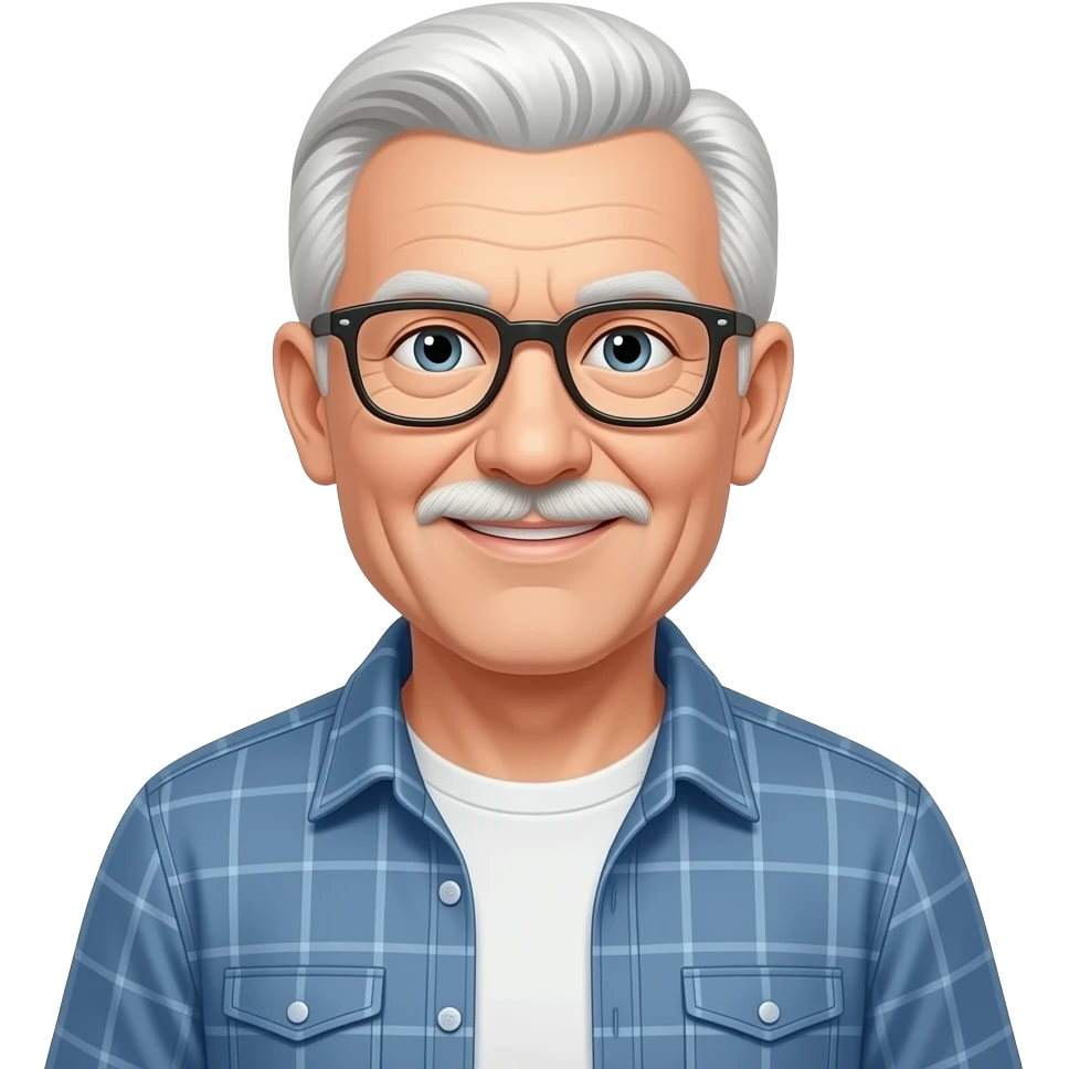 Necesito el emoji de un señor mayor vestido casual emoji