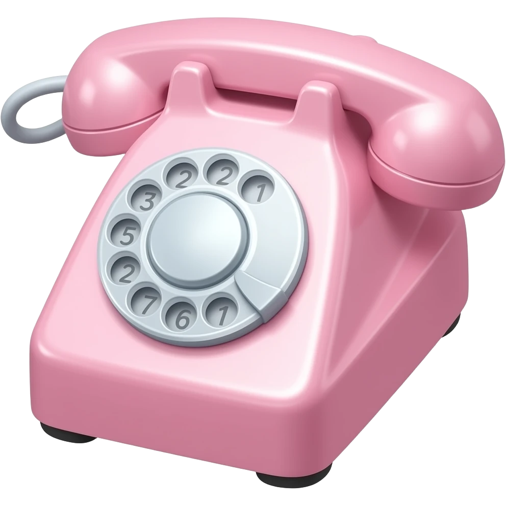 pastel retro phone, no hook with soft shadows, gentle sparkle, clean girl vibes emoji