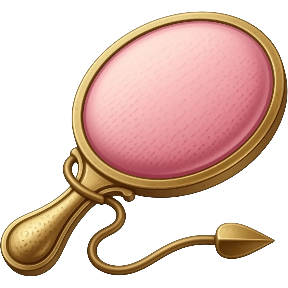 pink vintage handheld mirror emoji