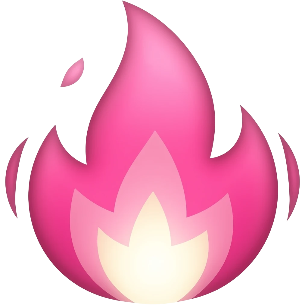 Pembe ateş emoji