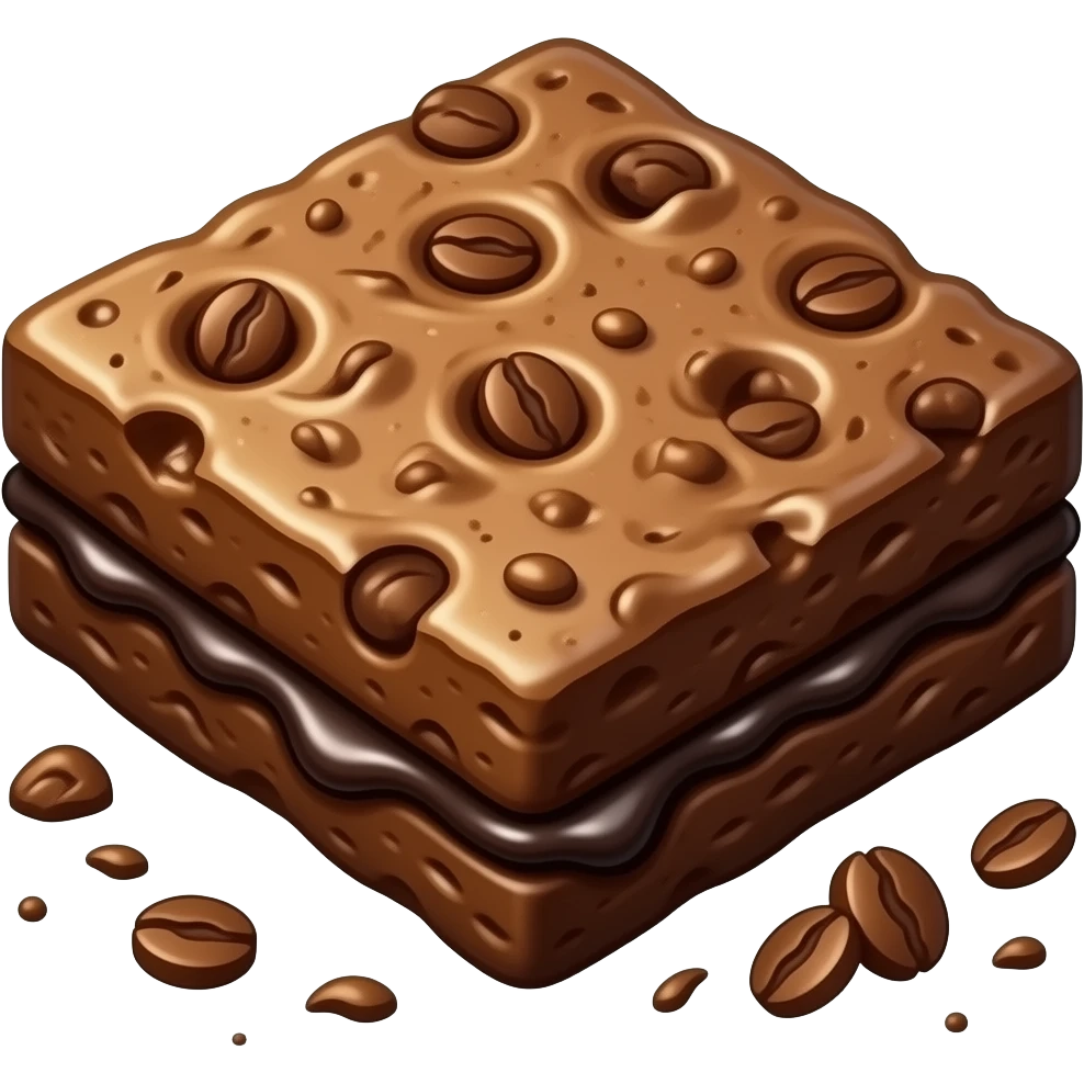 a brownie emoji