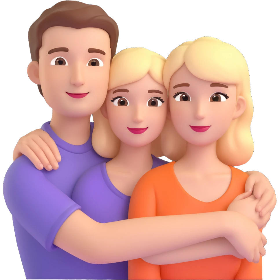 couple posing, close up pose, living room background emoji