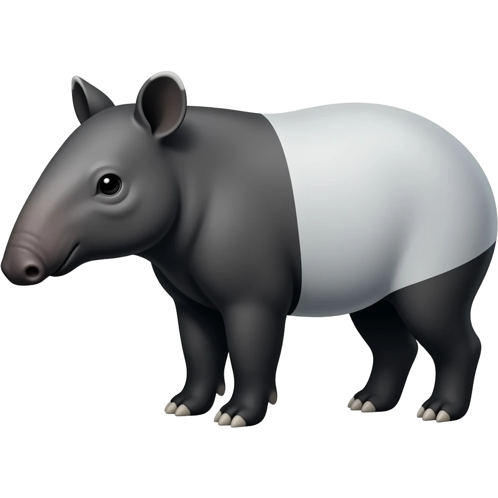 Tapirus terrestris all grey no white emoji