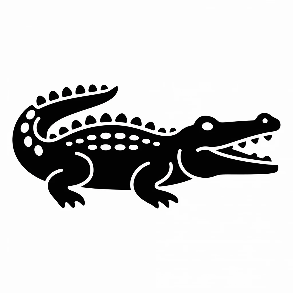 Crocodile icon black silhouette emoji