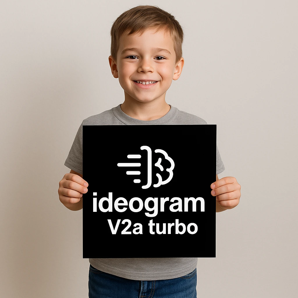make image of a child holding a poster of this image emoji