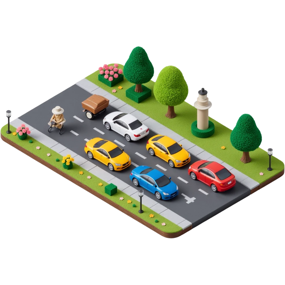 lot with many cars emoji