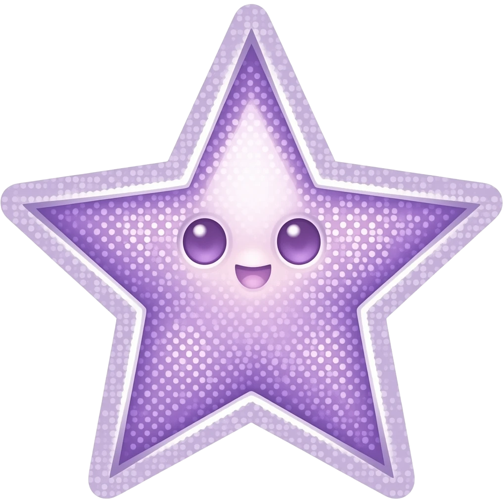 Purple sparkles emoji