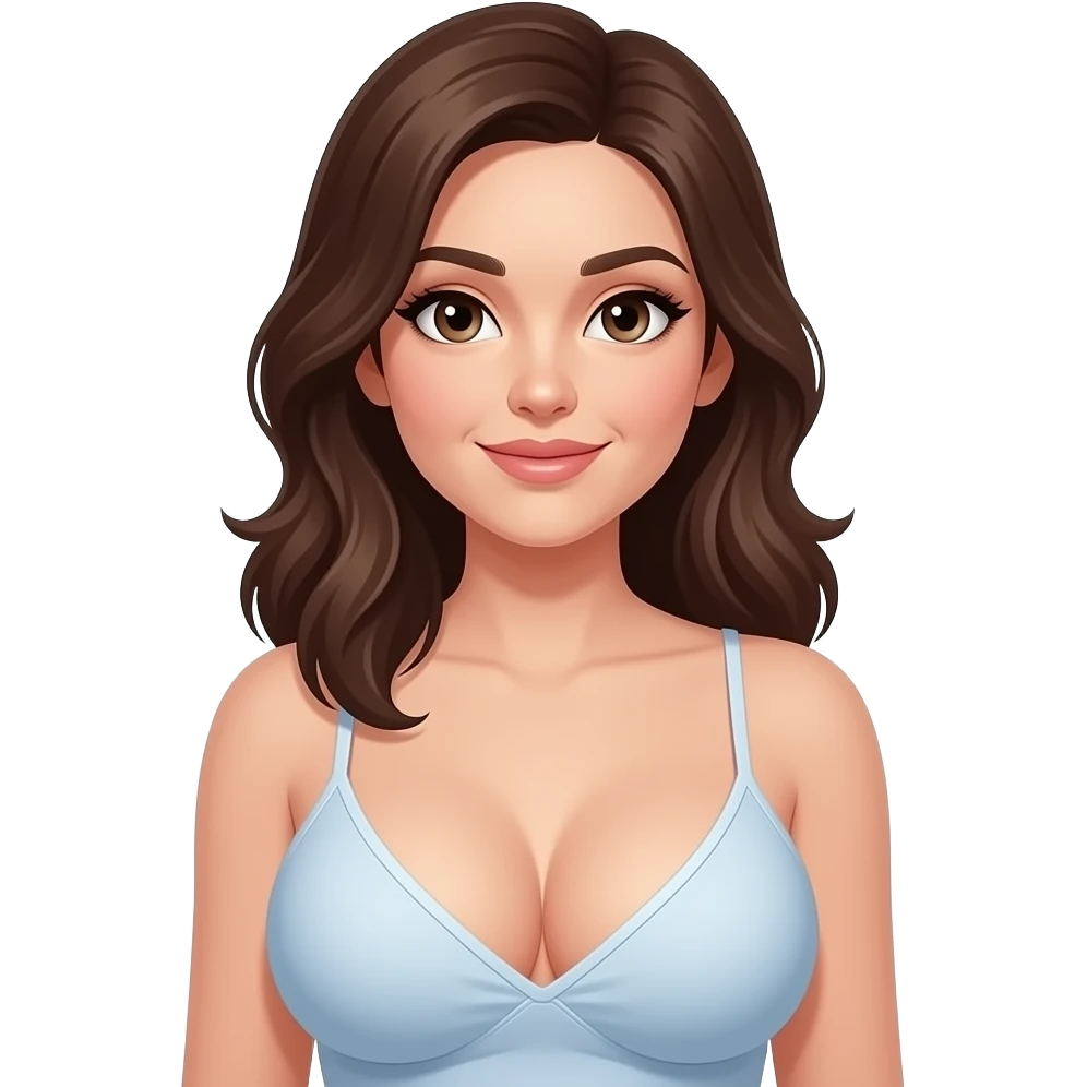 crea un emoji di una donna con il seno molto grande emoji