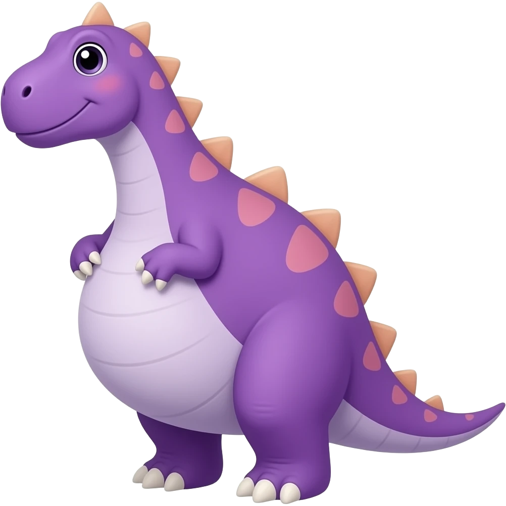 Pregnant dinosaur purple emoji