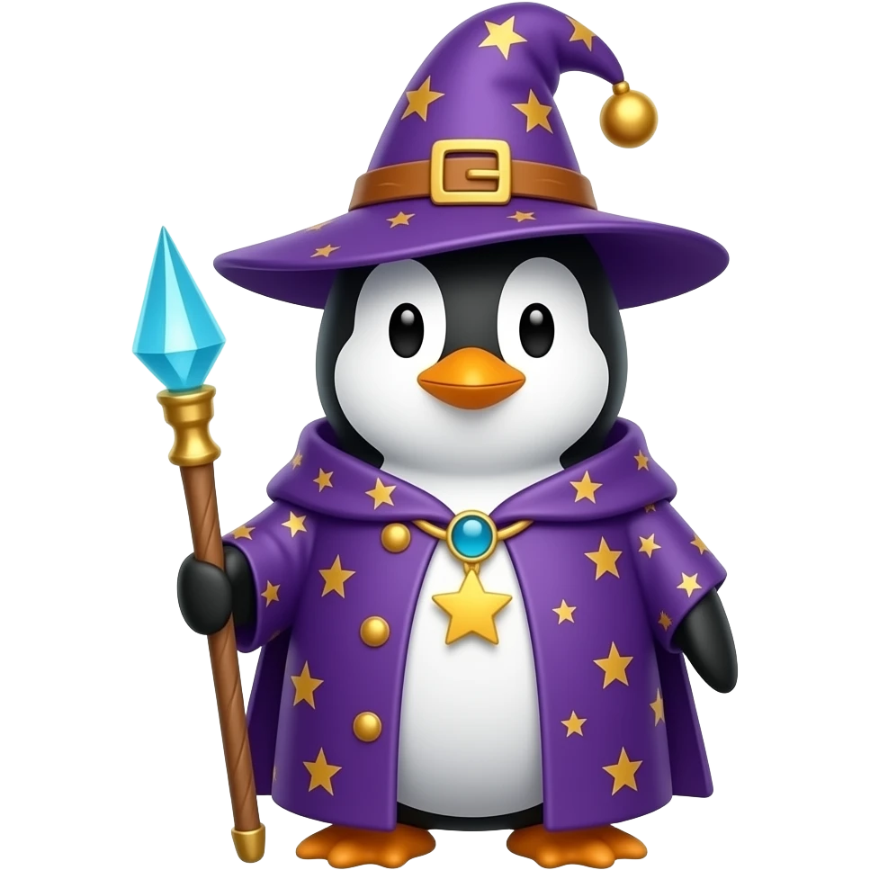 Penguin Wizard emoji