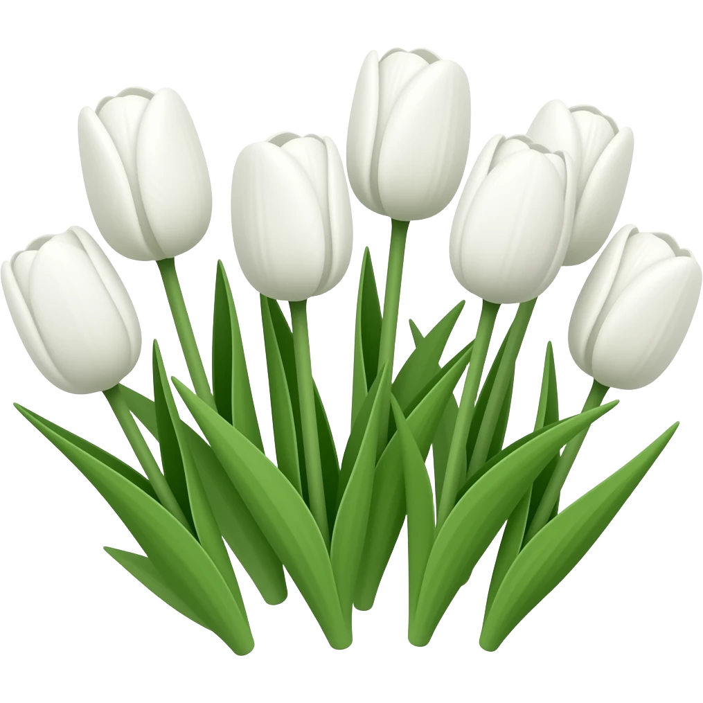 White tulips emoji