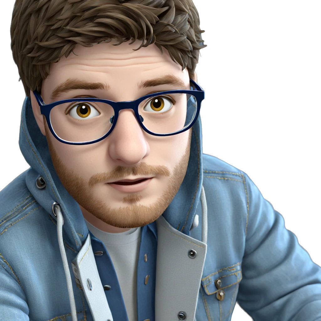 denim jacket with glasses boy emoji