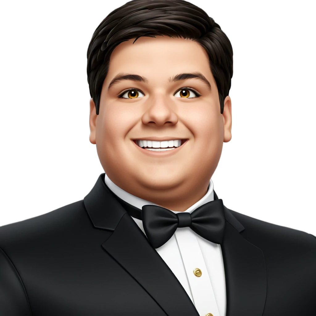 smiling boy in formal attire emoji