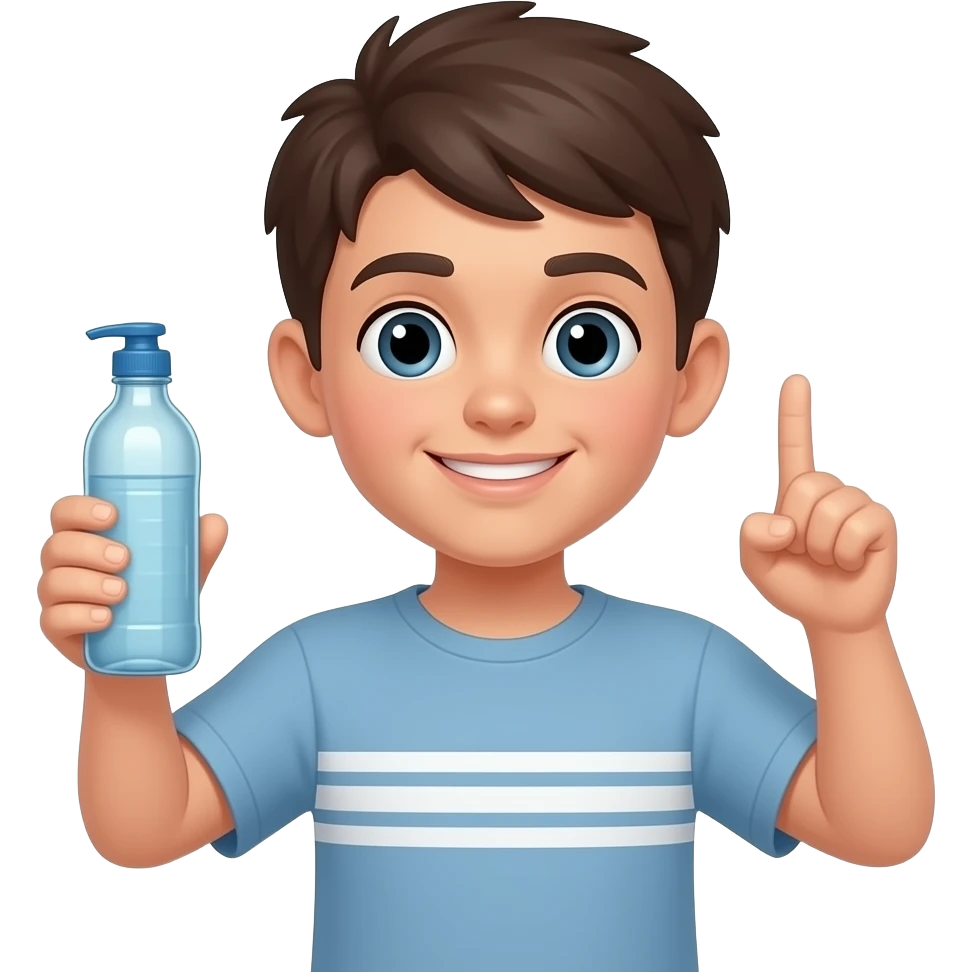 Adolescente asiendo su rutina emoji