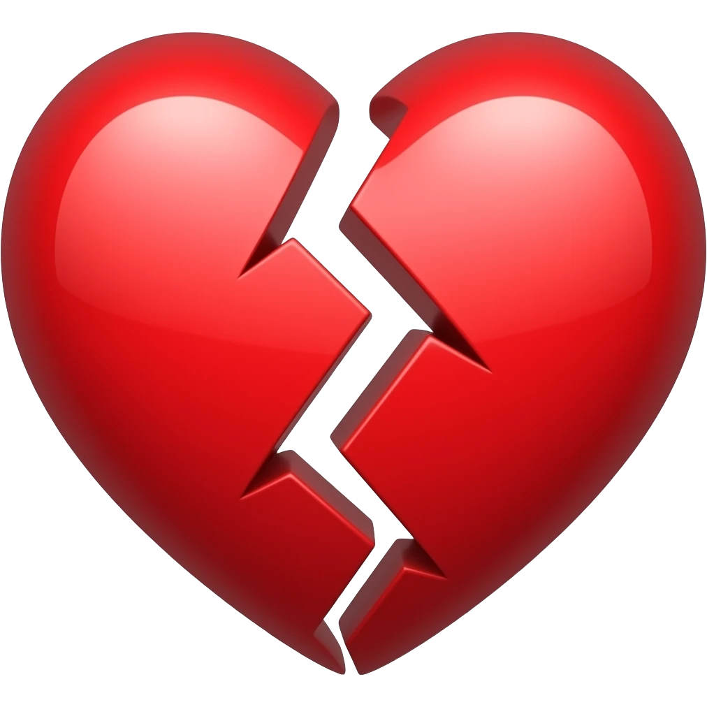 Red heart broken emoji