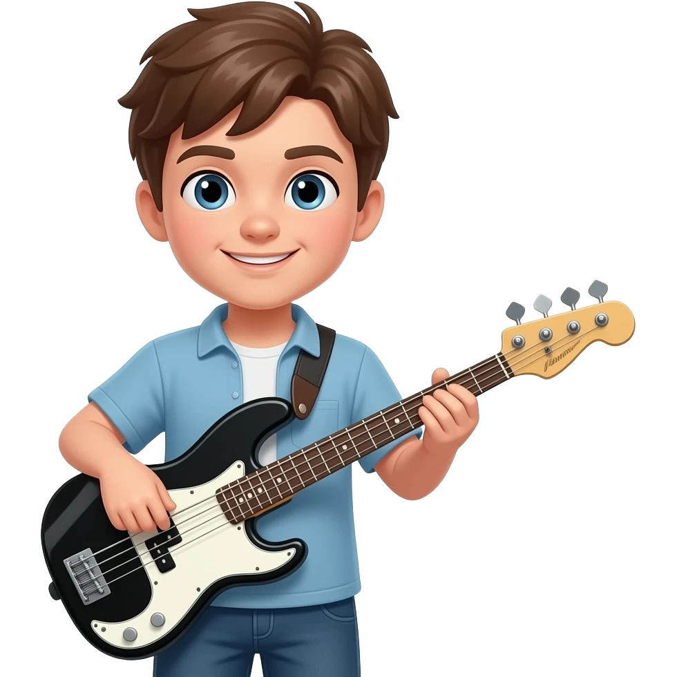 a tennager holding a bass fish emoji