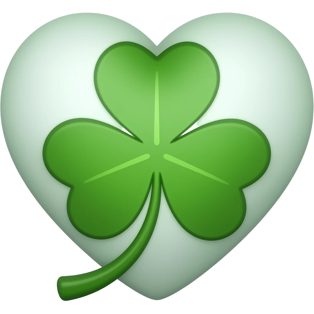 trèfle à 4 feuilles coeur emoji