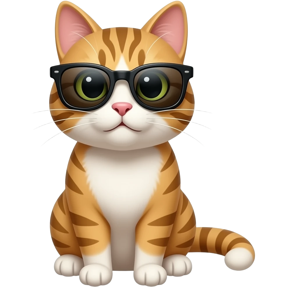 Cat wearing sunglasses emoji