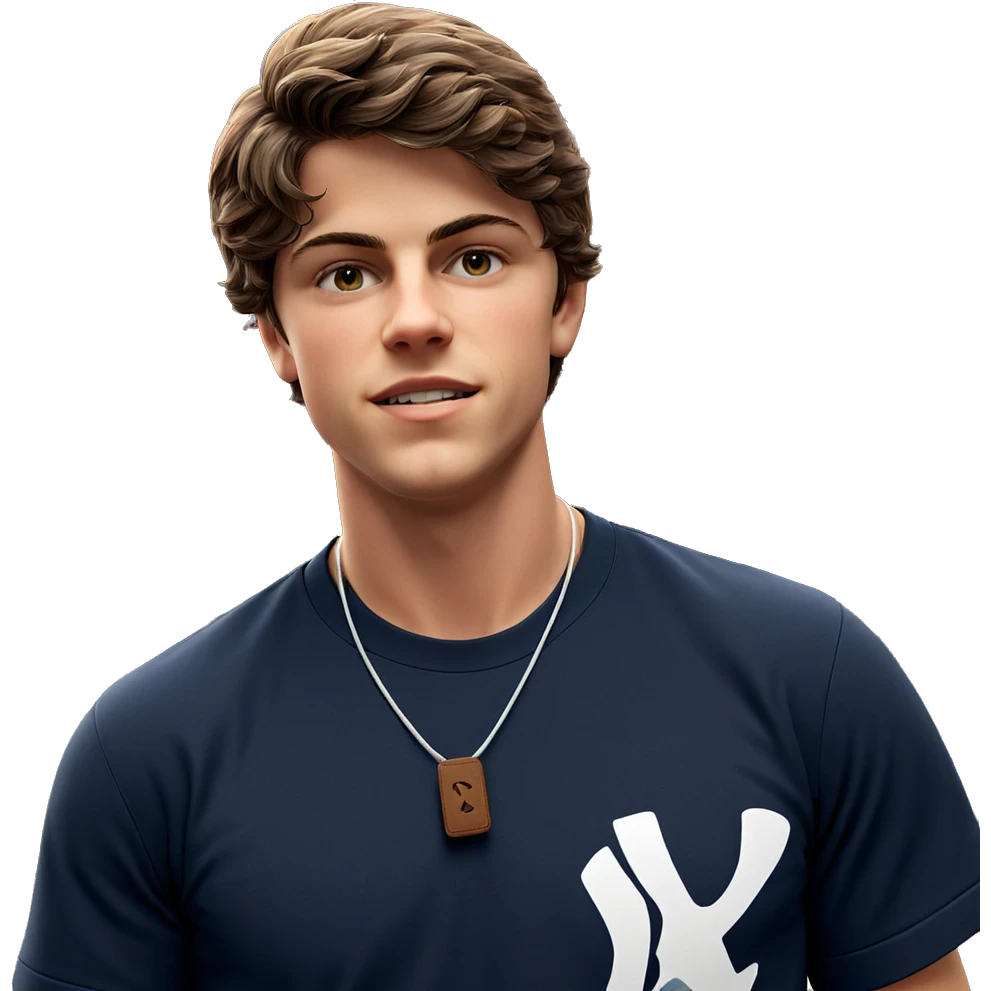 brown haired boy outdoors emoji