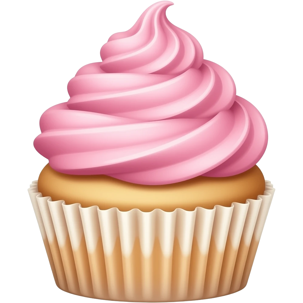 Cupcake with pink icing emoji