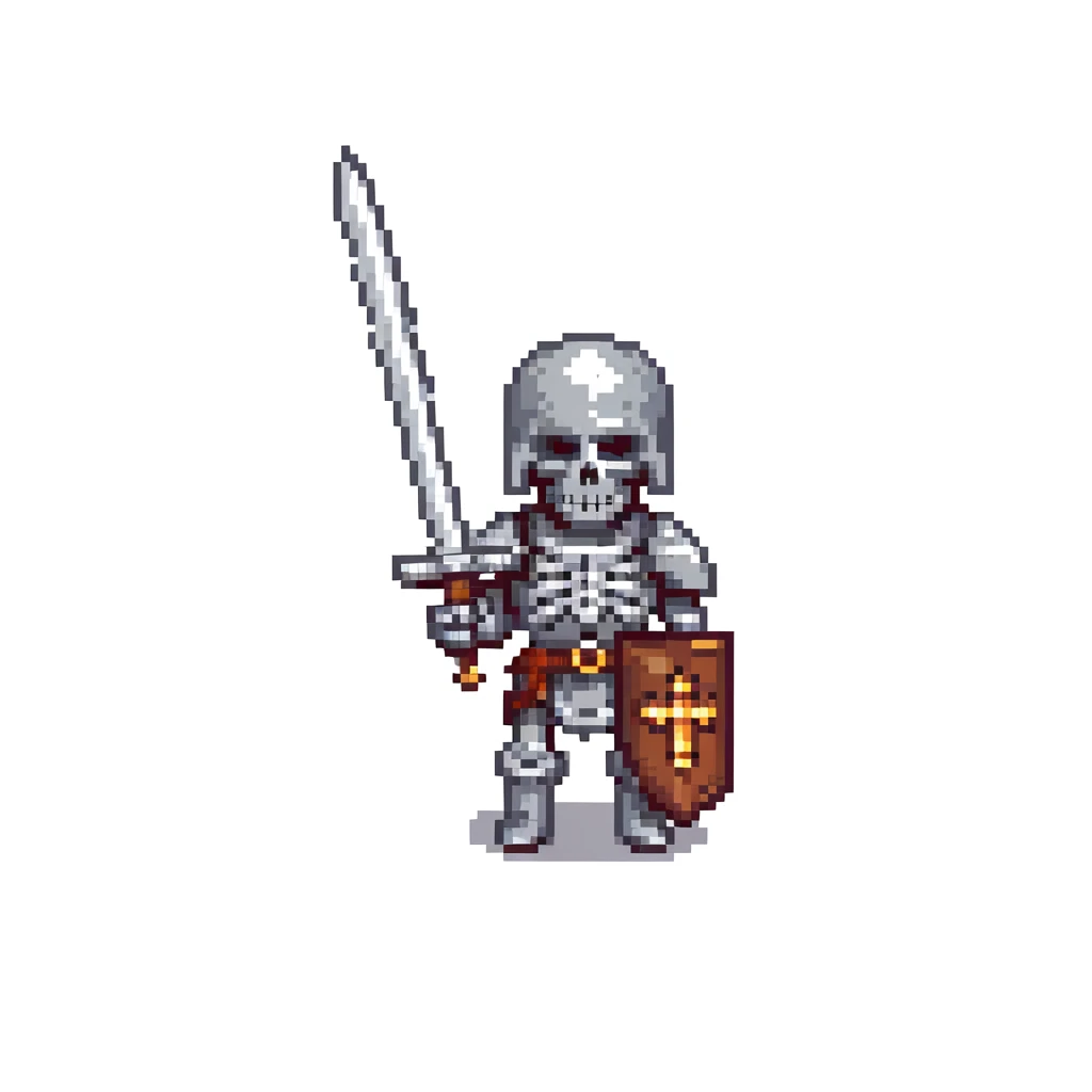 armored skeleton warrior with a large sword emoji