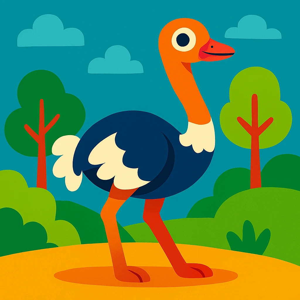 Ostrich emoji