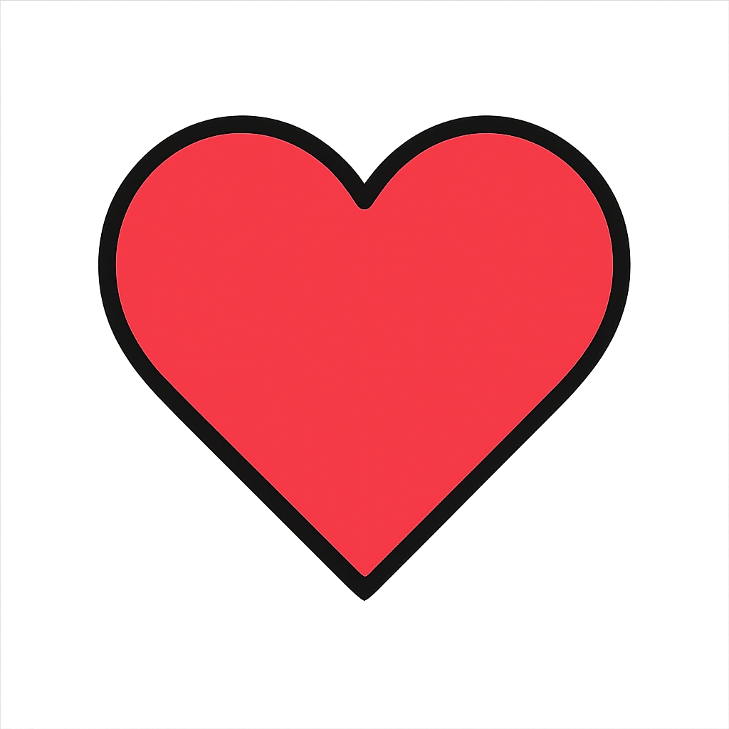 heart icon, clean and simple, modern icon style, no text emoji
