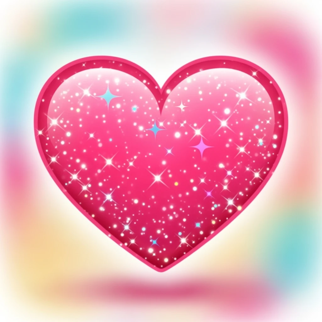 heart emoji with sparkles, cute and shiny emoji