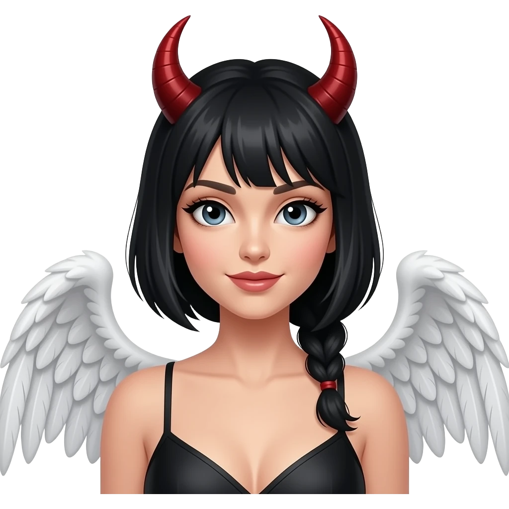 Female devilish angel emoji