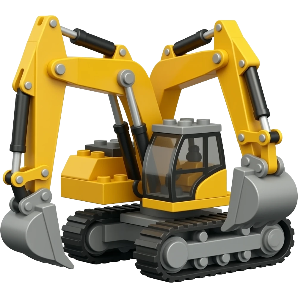 excavator lego emoji