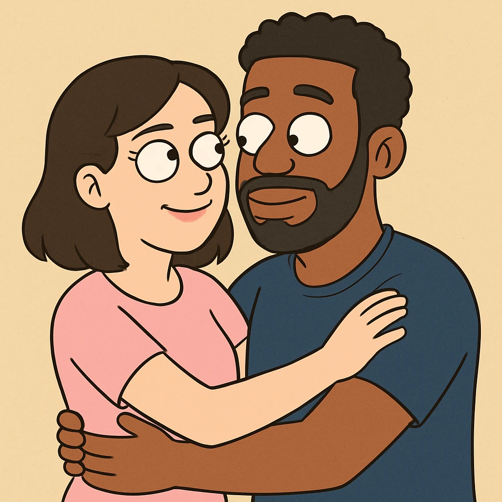 👩🏻‍❤️‍👨🏾 emoji