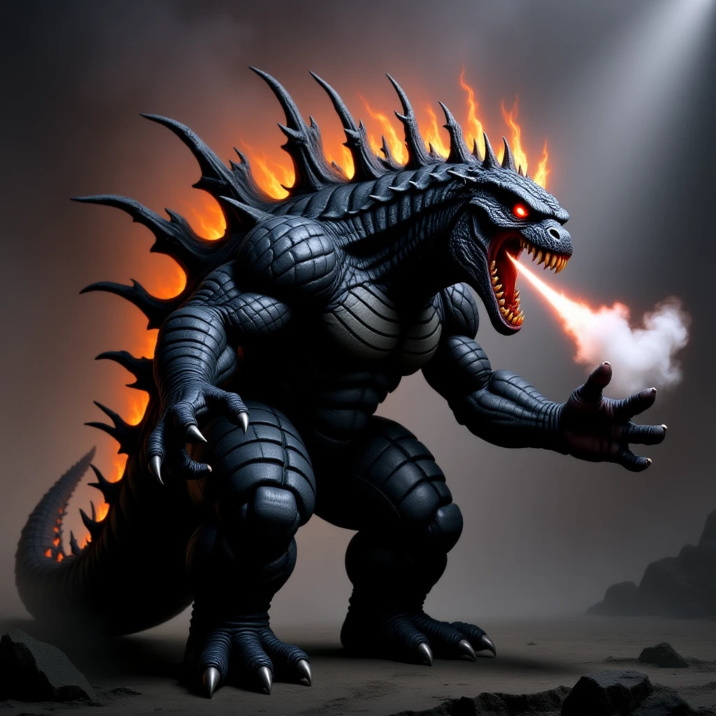 godzilla attacking ny emoji