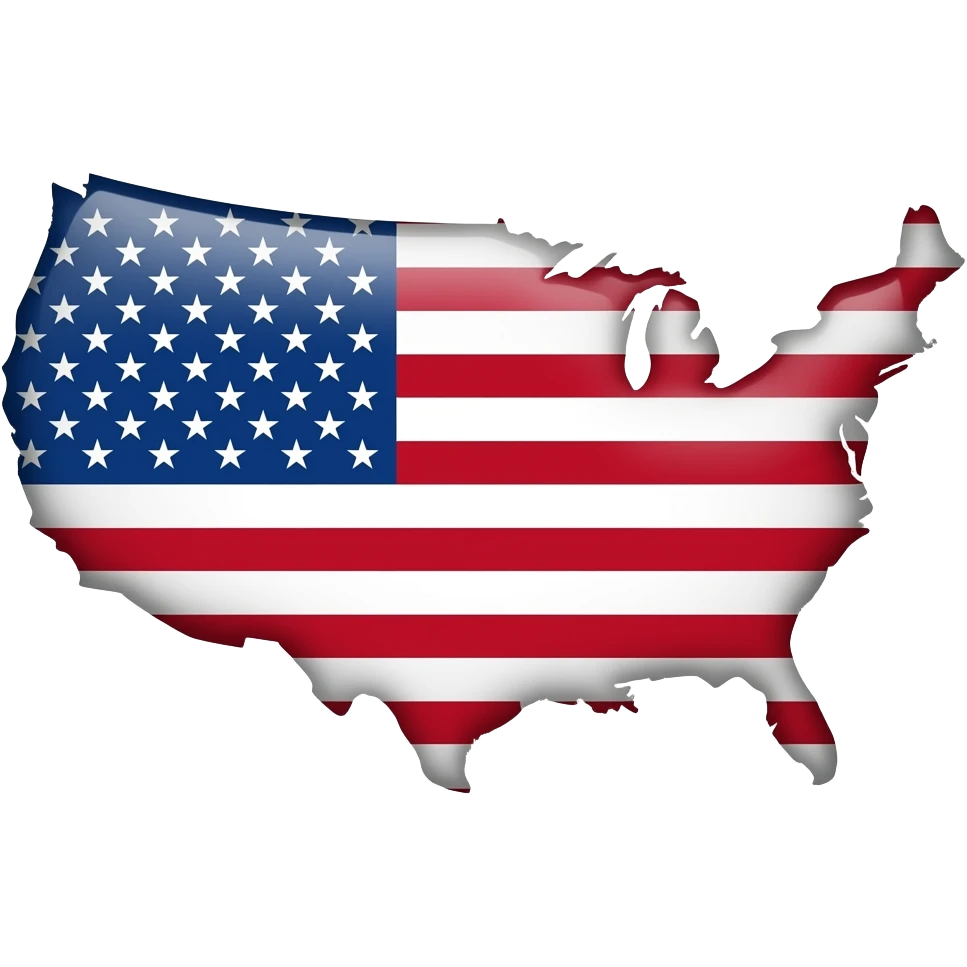 USA shaped flag emoji