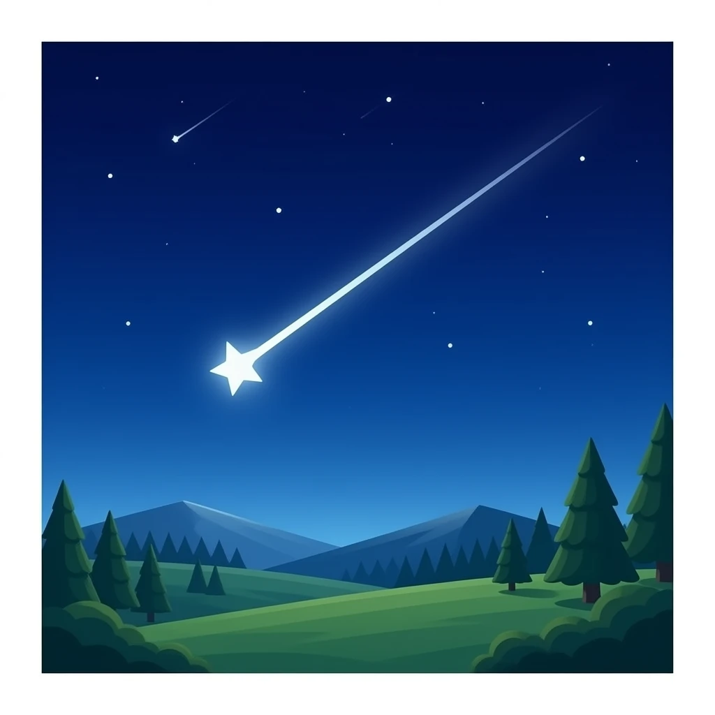 estrela passando no ceu emoji