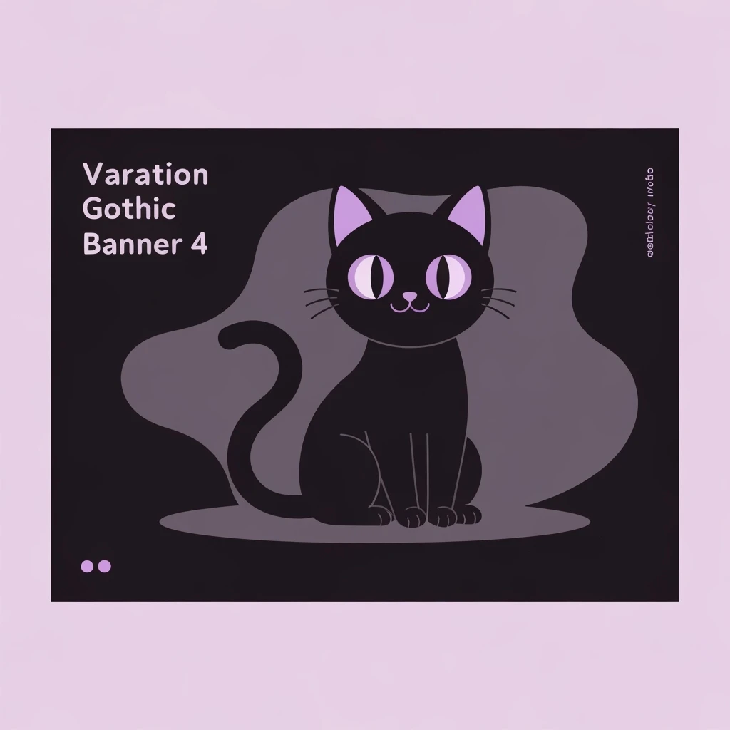 goth banner, cute, expressive, minimal, no text, variation 4 emoji