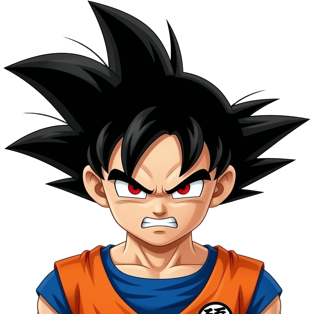Make goku but super mad emoji