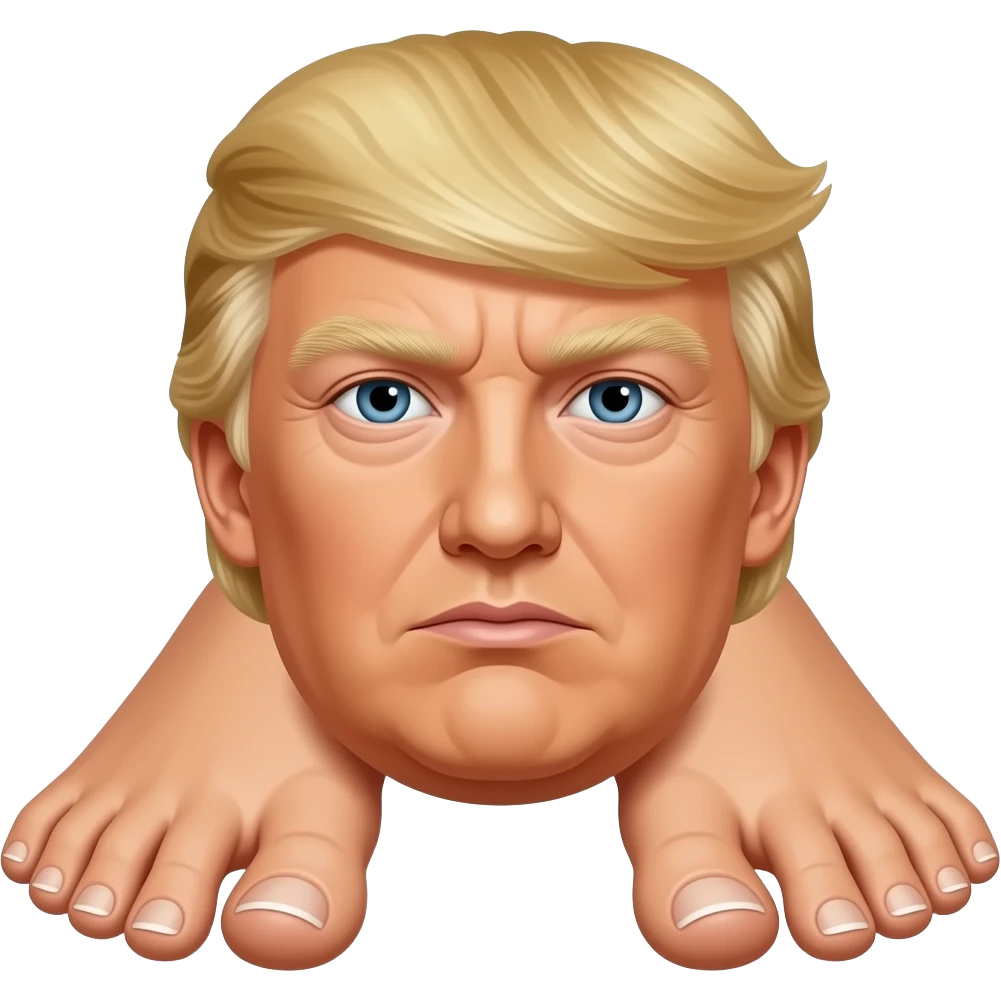 Donald trumps toes nails emoji