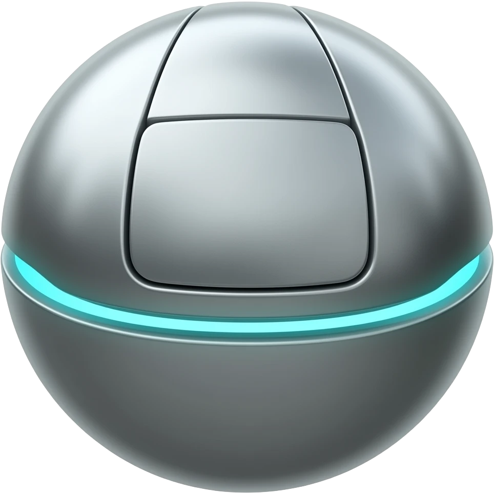 Sphere shaped delivery robot emoji
