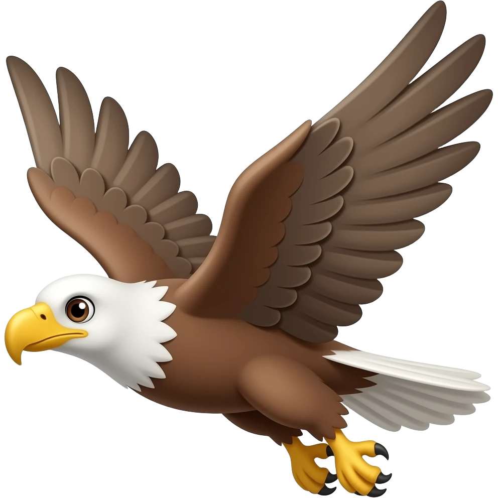 Cartoon hawk fly emoji