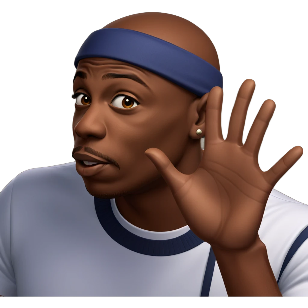 dark-skinned male in white shirt emoji