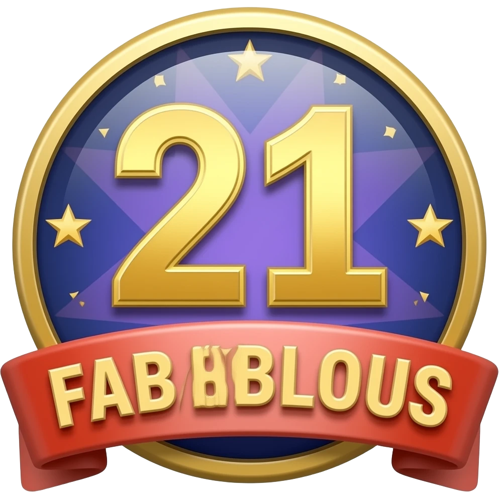 21 and fabulous banner emoji