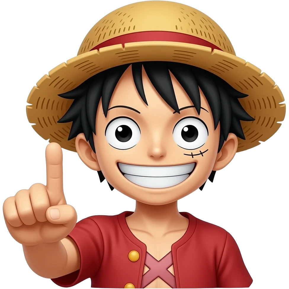 Smile luffy  and middle finger emoji