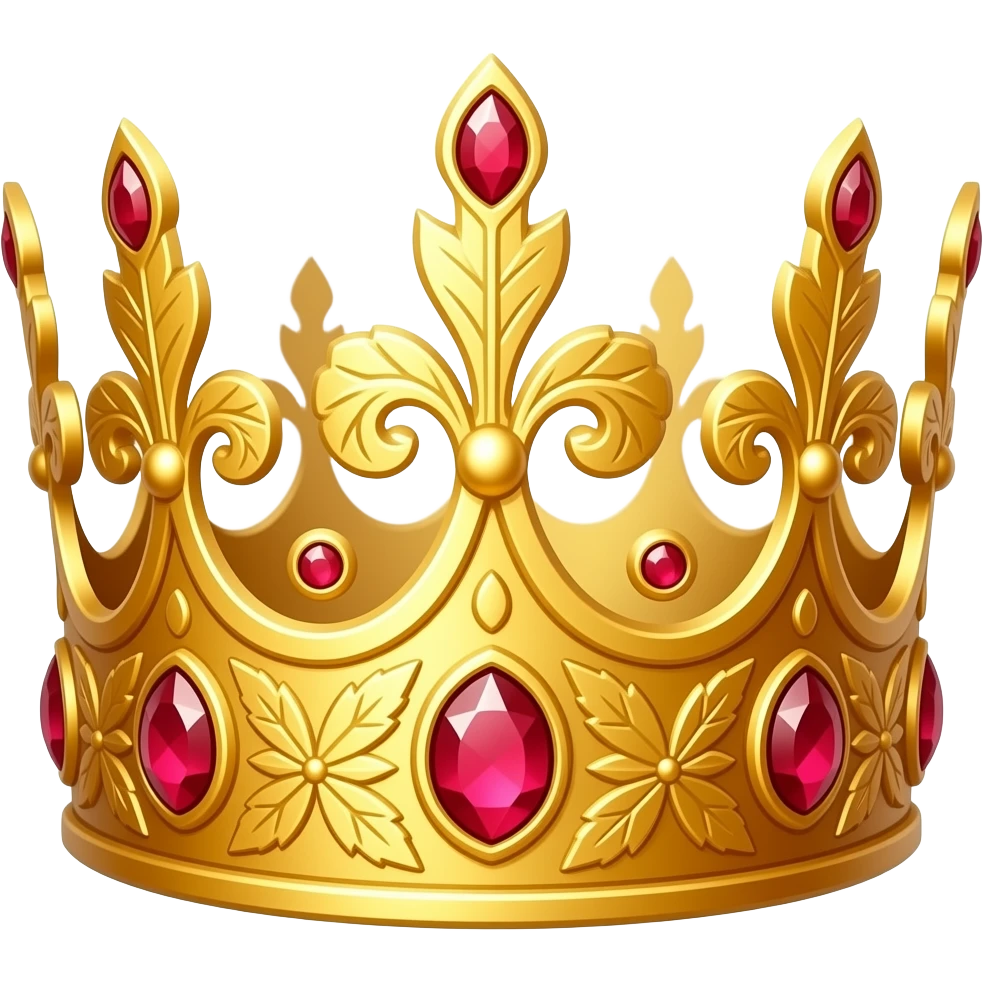 golden red crown emoji