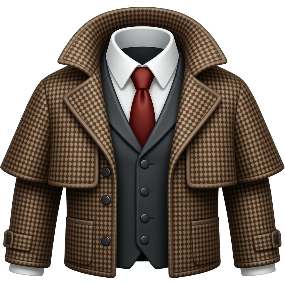 sherlocks holmes jacket with big collar emoji