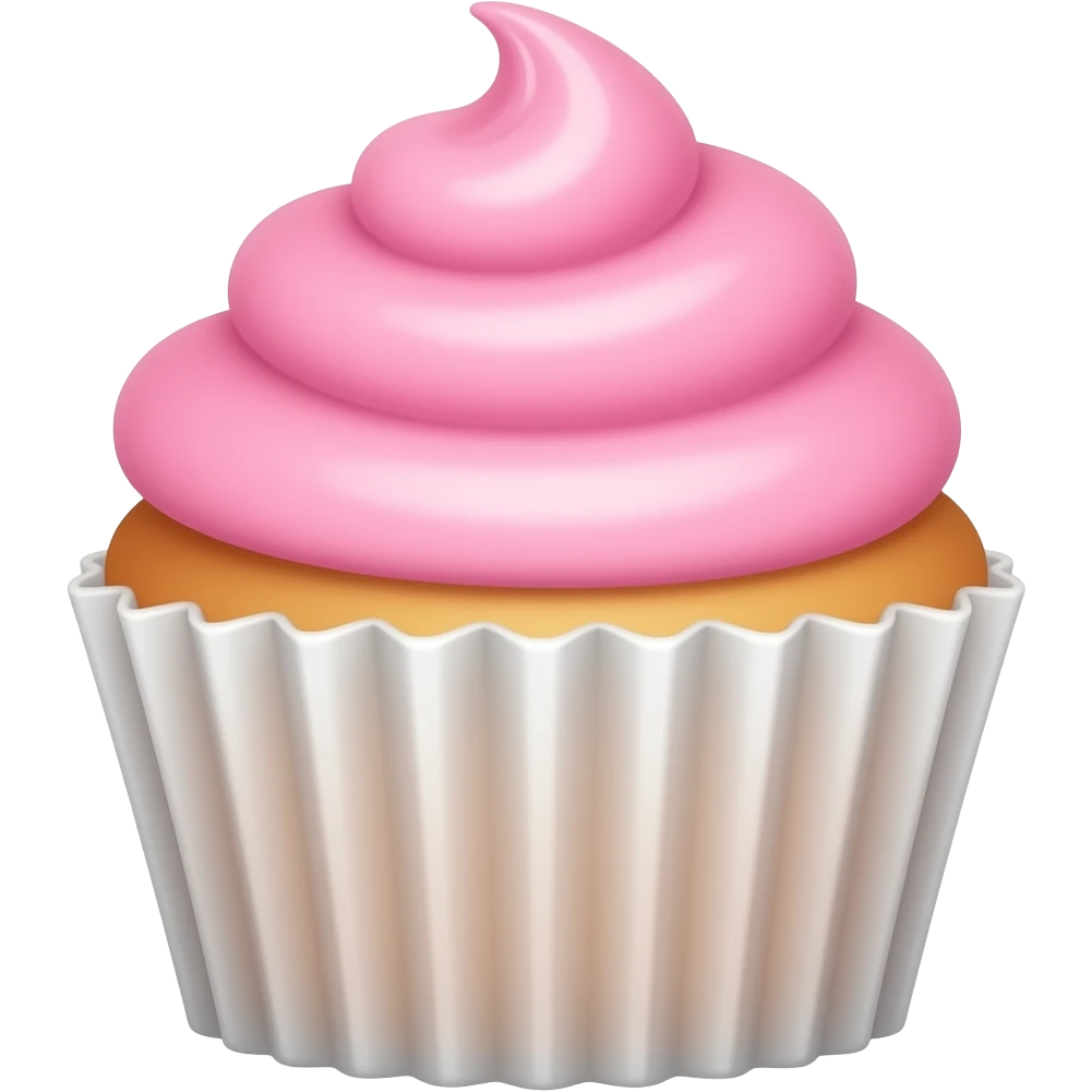 Cupcake with pink icing emoji