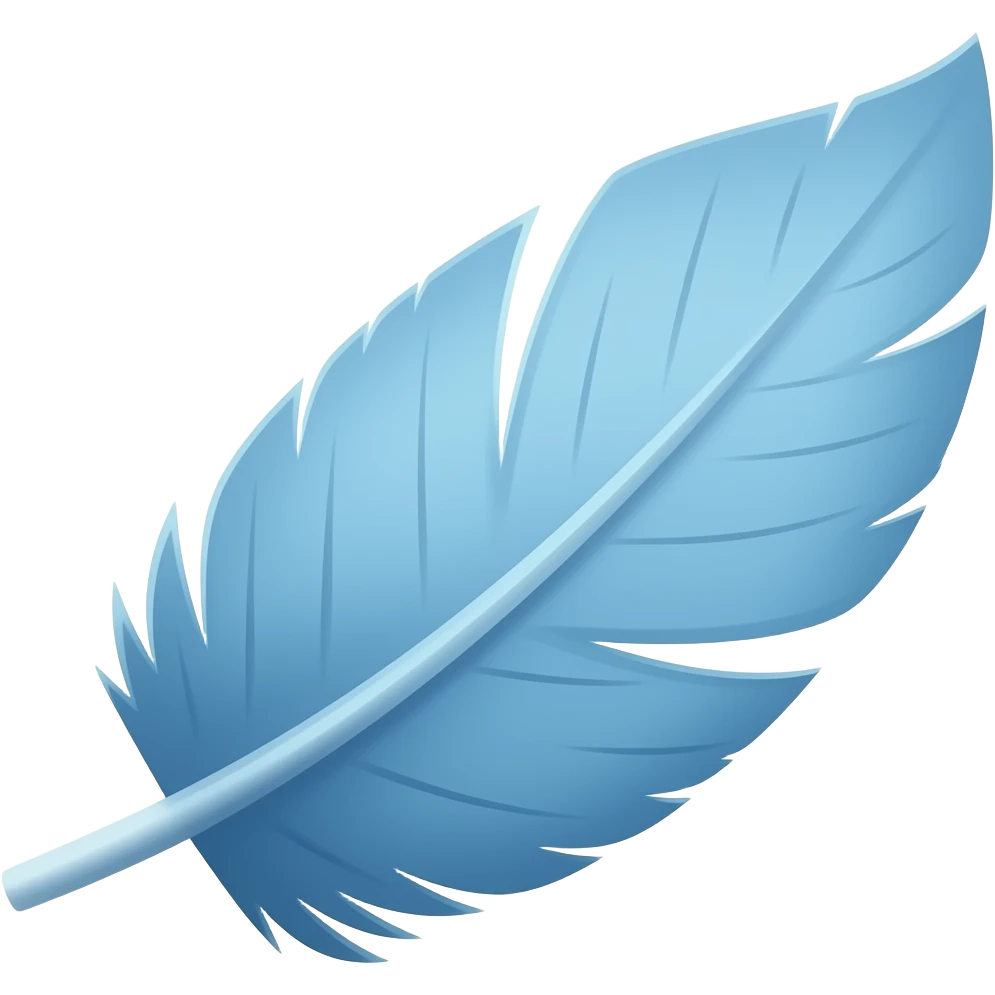 Light blue feather emoji